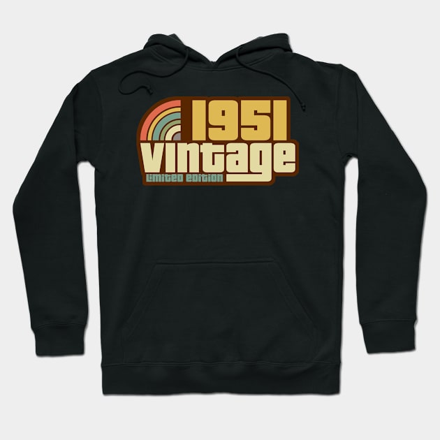 Vintage 1951 Limited Edition 71 Years Old 71st Birthday Hoodie by thangrong743